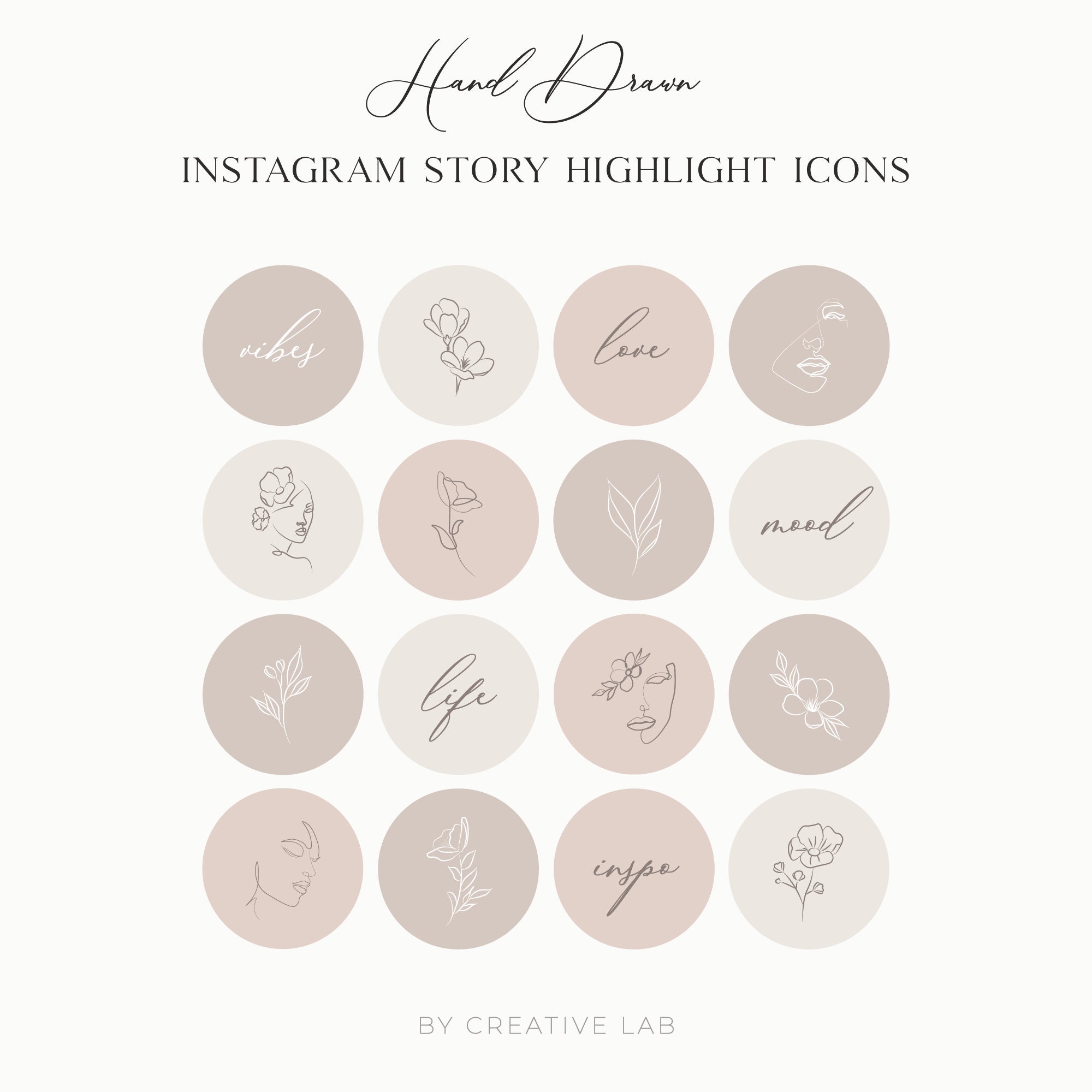 Instagram Story Highlight Icons/minimalistic Instagram Story | Etsy