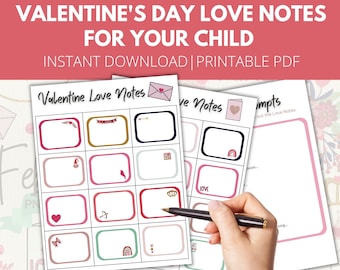 Printable Valentine's Day Love Notes for Kids (PDF)