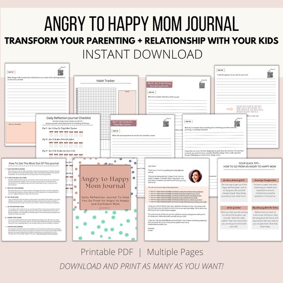 Angry To Happy Mom Journal: Daily Reflection Prompts (PDF)