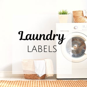 Laundry Label Packs /custom laundry organization, storage decals, removable labels, laundry room decal, Detergent, Softener