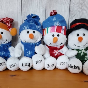 Personalized Plush Stuffed Snowman