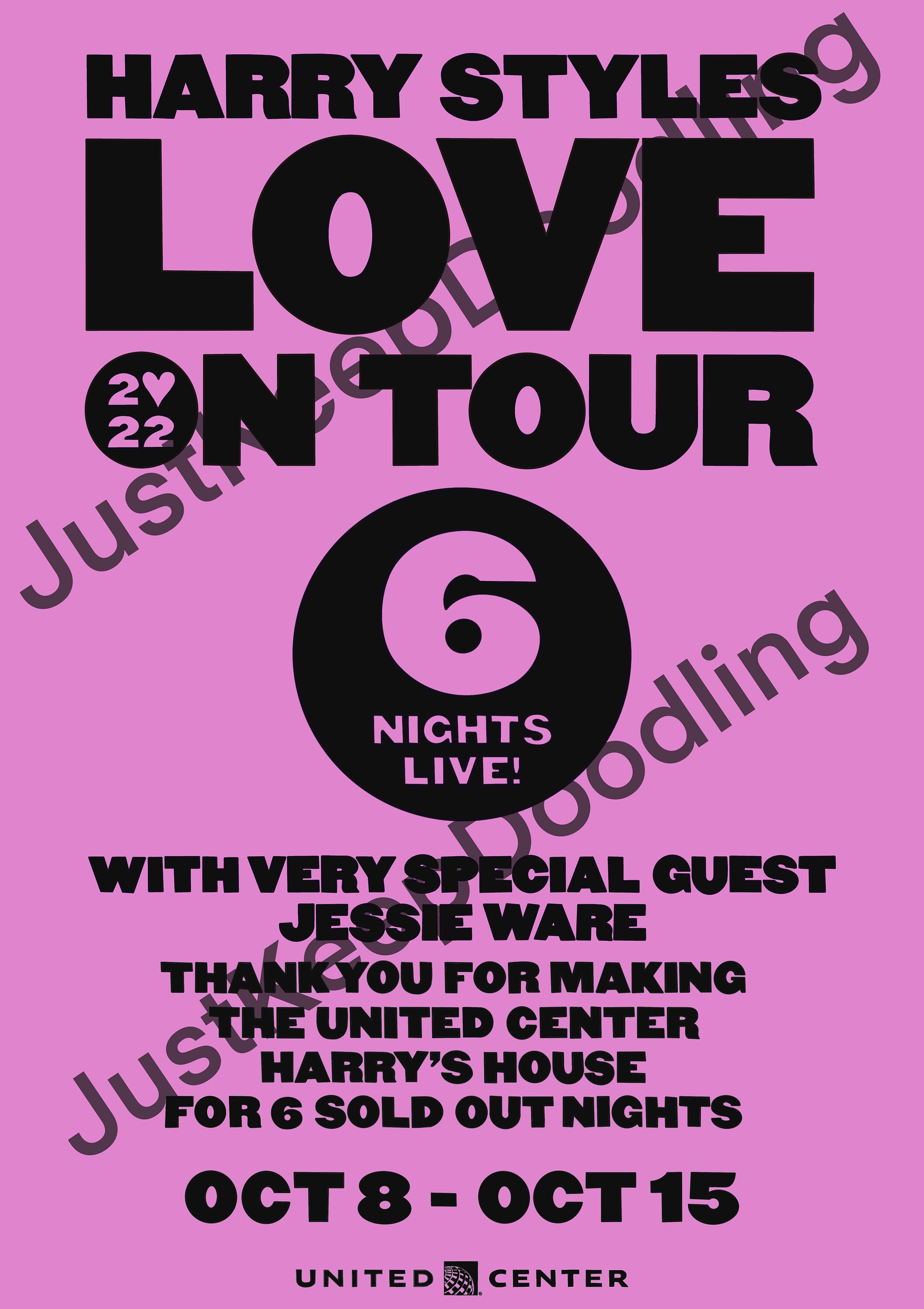 Harry Styles Love on Tour Poster 