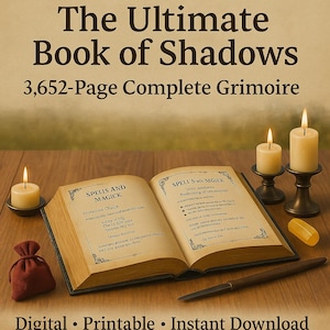 Libro completo de las Sombras, más de 3650 páginas, grimorio, libro de hechizos, texto esotérico, brujería