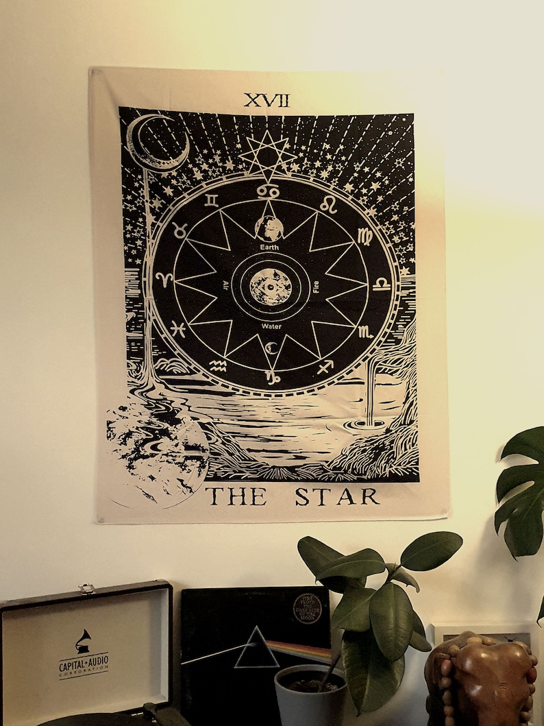 Original Tarot Tapestry Astrology Witch Pagan Wall Etsy