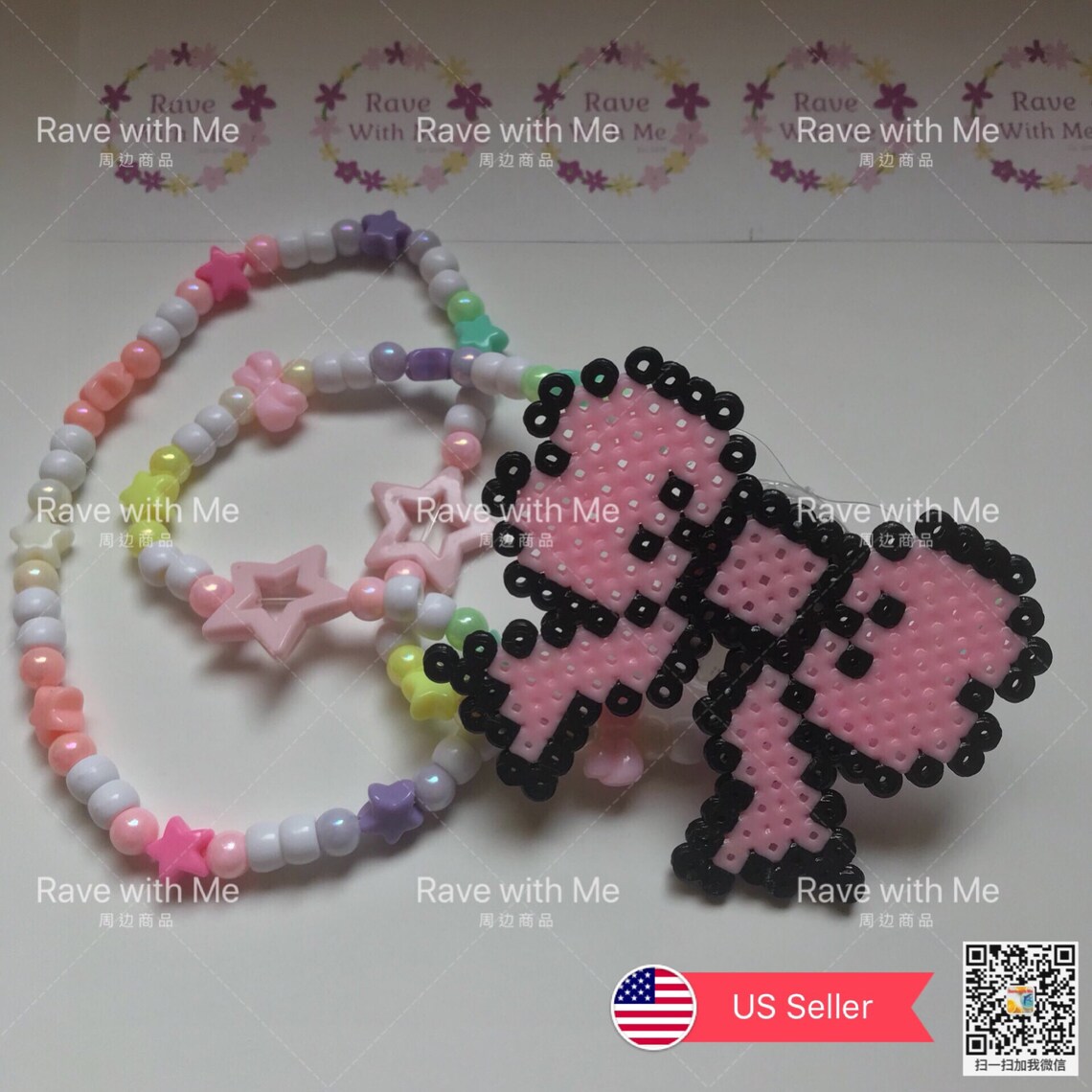Rave LED Pacifier Kandi Necklace Toy Style C Etsy