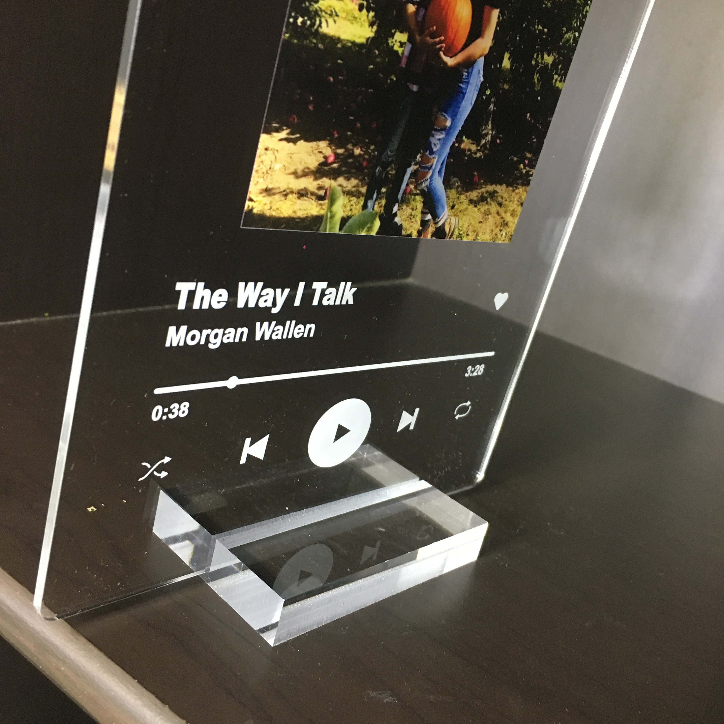 Personalized Plaque Spotify Plaques Custom Frame Glass Etsy