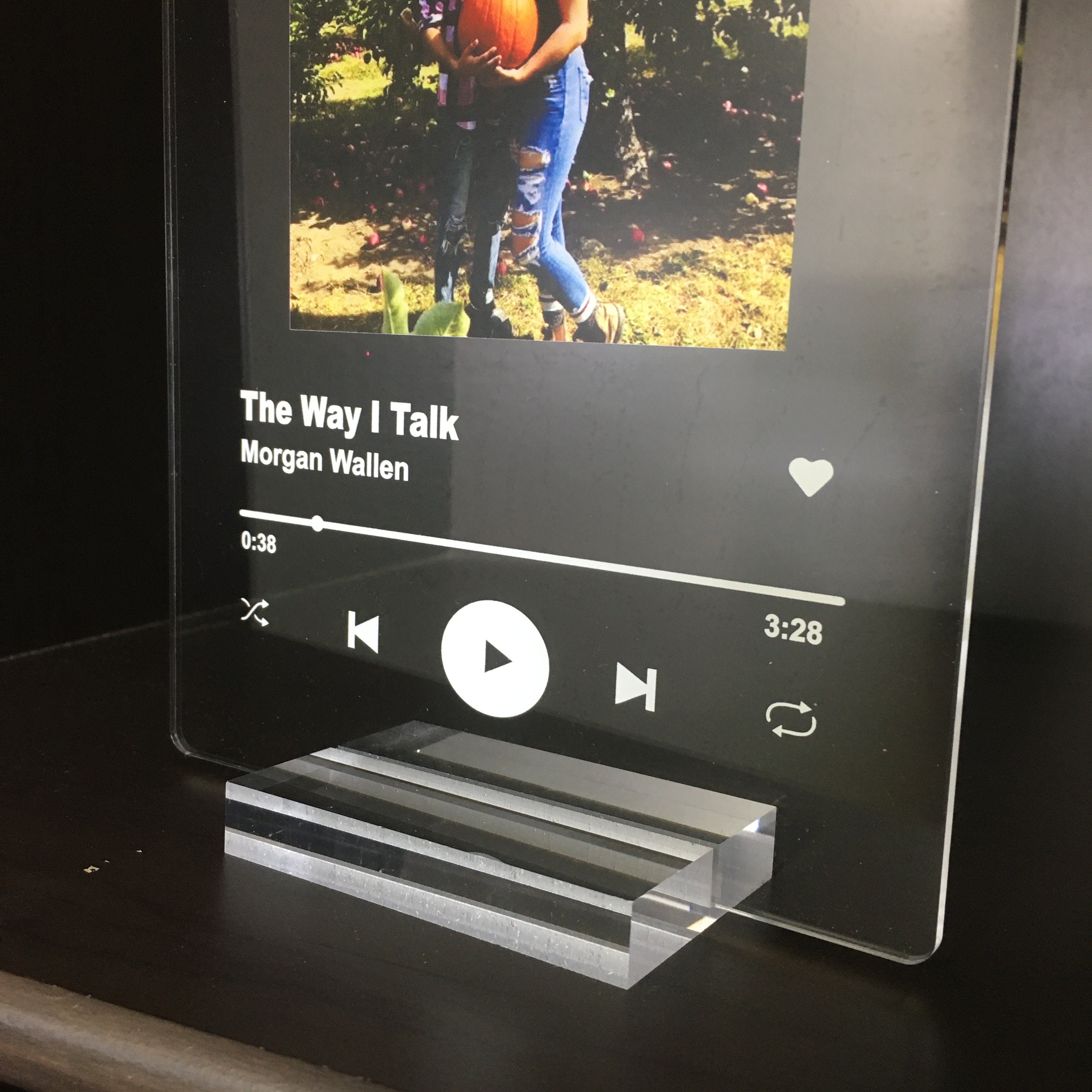 Personalized Plaque Spotify Plaques Custom Frame Glass Etsy