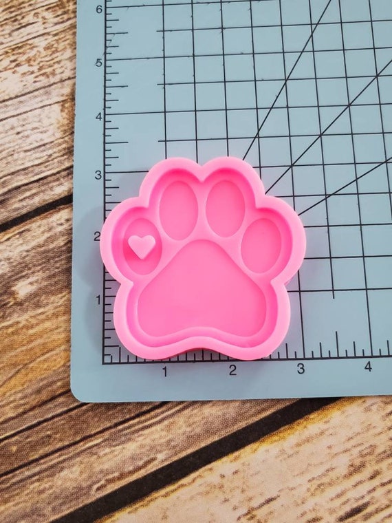 Paw Print Heart Epoxy Resin Silicone Mold