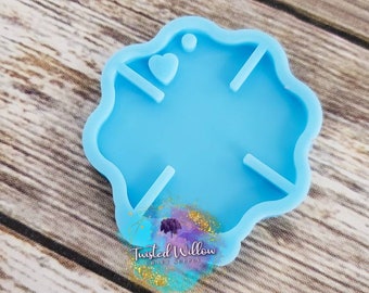 Firefighter Maltese Cross with Heart Silicone Keychain Mold, firefighter resin mold, firefighter epoxy mold, firefighter keychain mold