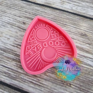 Ouija Planchette Silicone Mold, shiny planchette mold, resin ouija planchette mold, epoxy ouija planchett mold, silicone mold