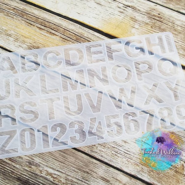 Alphabet and Numbers Silicone Molds - Etsy