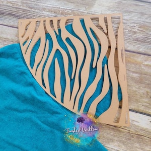 Zebra Print T-Shirt Sleeve Bleaching Stencil, shirt bleach stencil, zebra bleach stencil, tshirt stencils for bleaching