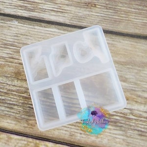 Silicone Pendnant Mold for Necklaces, small pendant mold, resin pendant mold, necklace molds, resin jewelry mold, square pendant mold