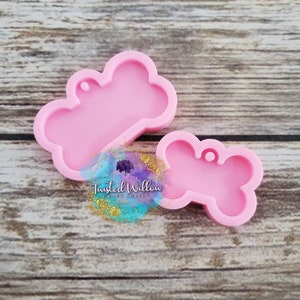 Dog Bone Silicone Keychain Mold, Dog bone silicone mold for dog ID tag, dog name tag mold, dog keychain mold, dog bone resin mold