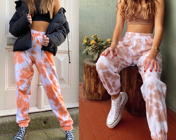Comfy Tie Dye Joggers, Carded Cotton Sweatpants for Women Girl, One Color  Pastel Tie Dye Pants, Loungewear, Activewear, Gift for Girl 