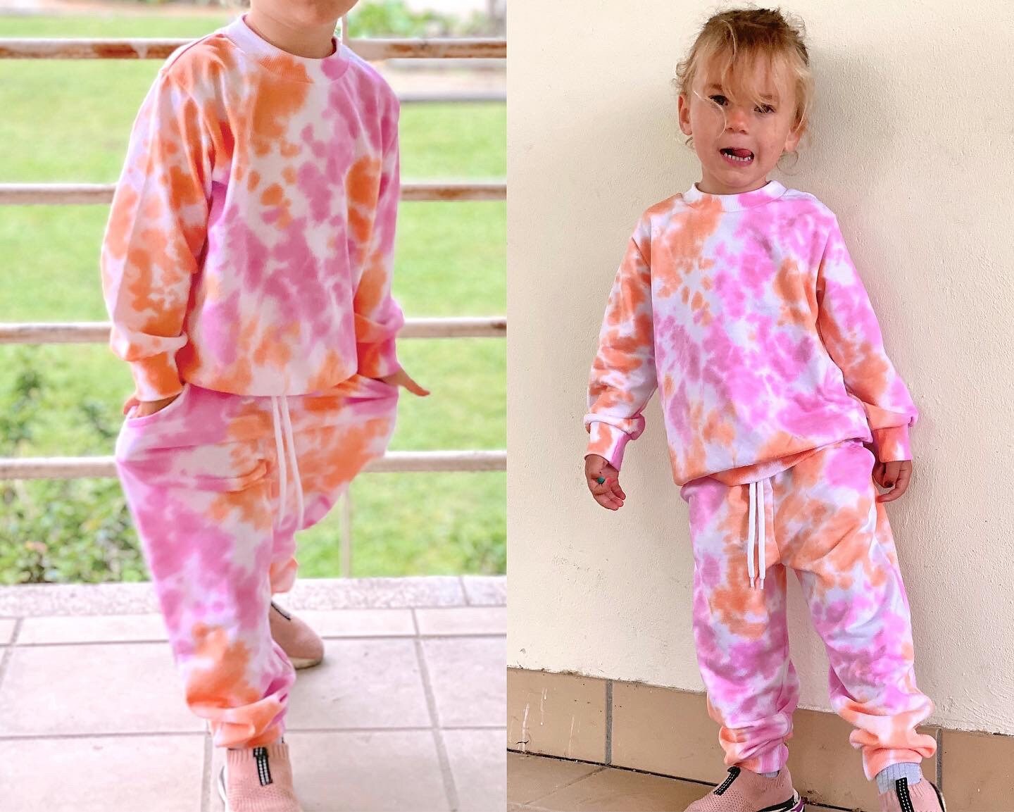 Sweater and Joggers Kids Tie Dye Tracksuit, 2 Piece Set for