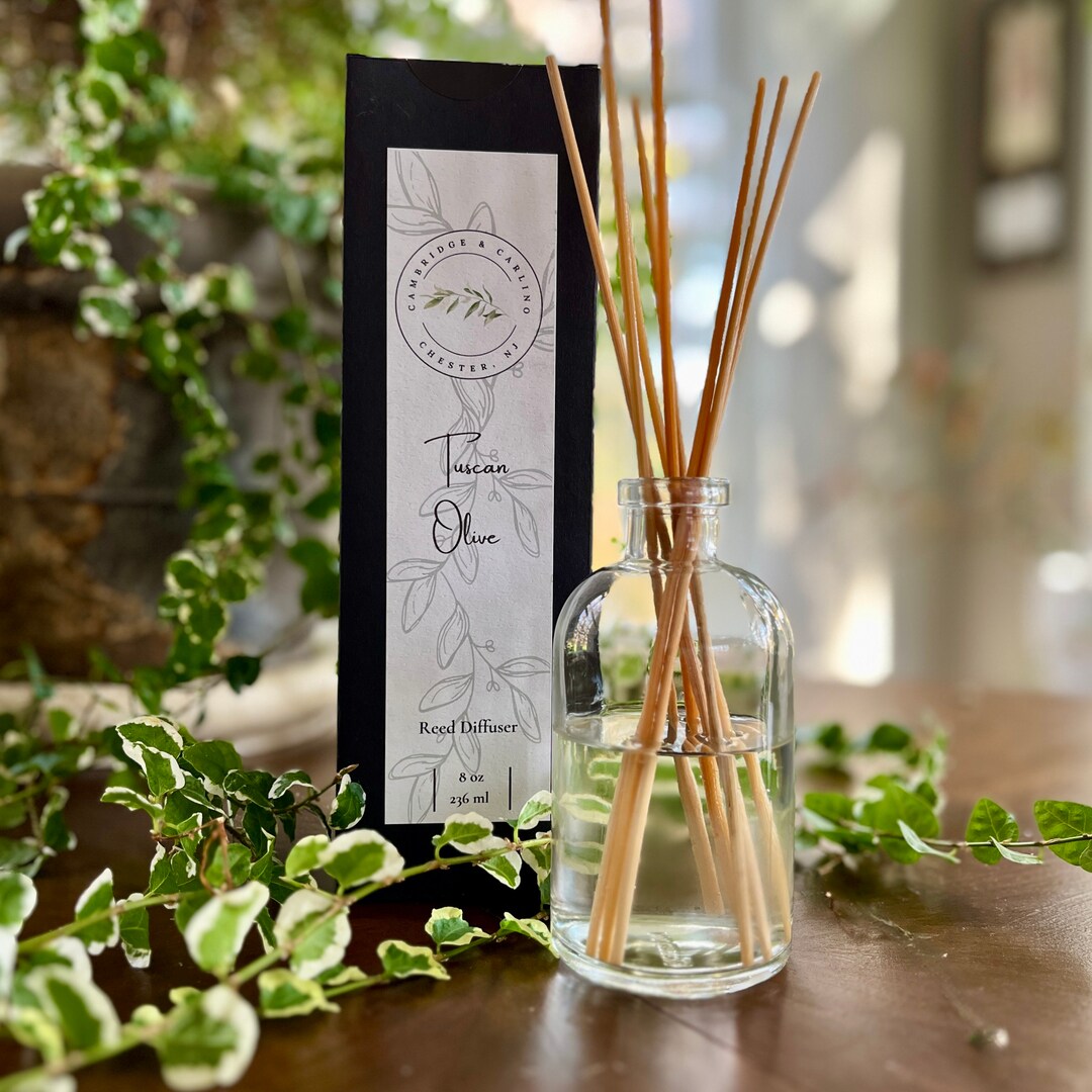 Tuscan Olive Reed Diffuser Alcohol Free Rattan Reedsphthalate Free