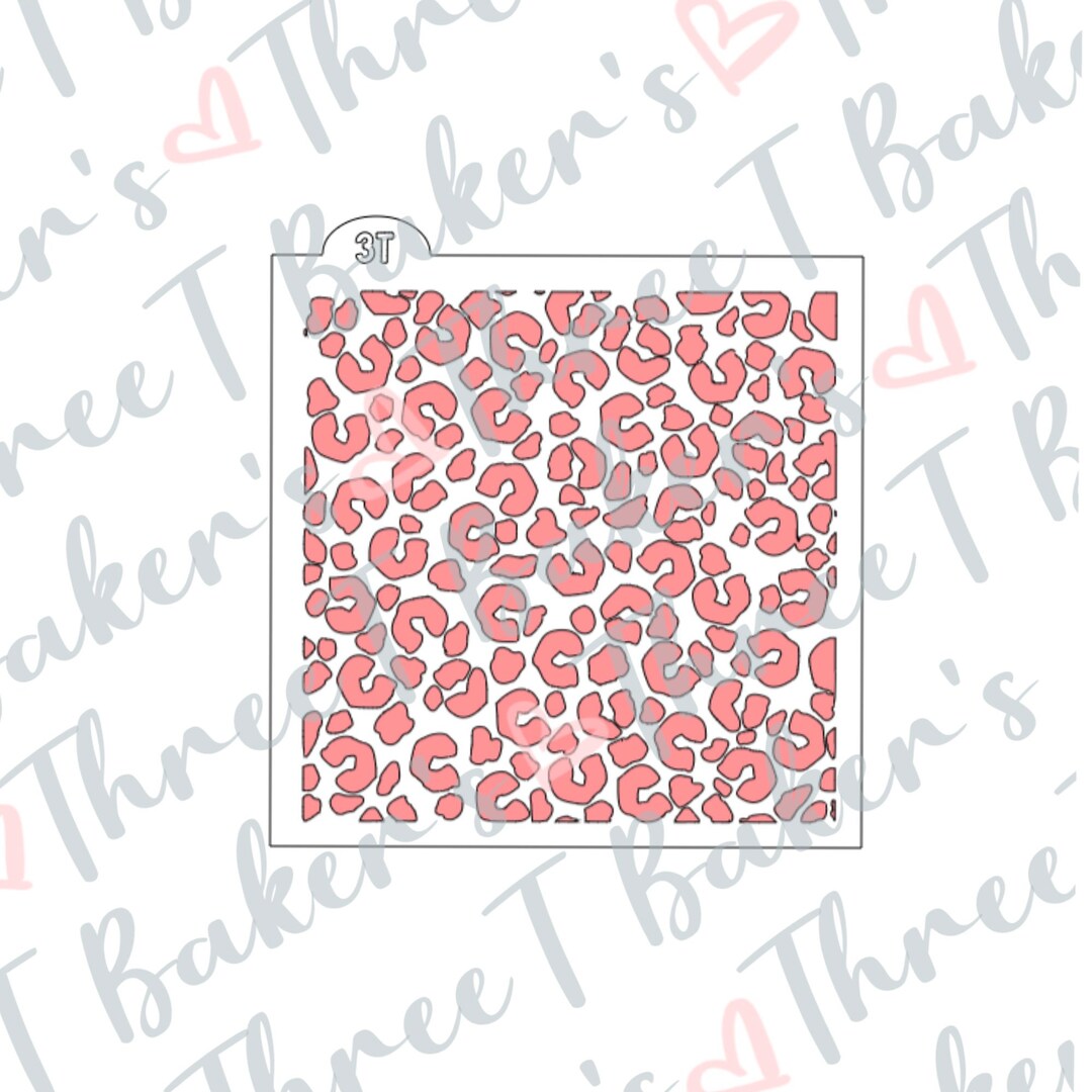 Cheetah Print Stencil Etsy