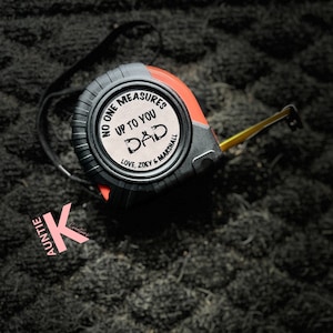 Personalized Tape Measure Leather Patch