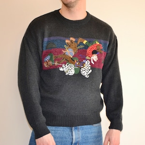 Vintage Angelo Litrico sweater Size Small Vtg Norwegian acrobatic sweat Nordic Classic Scandinavian vintage 3D sweater Dale of Norway