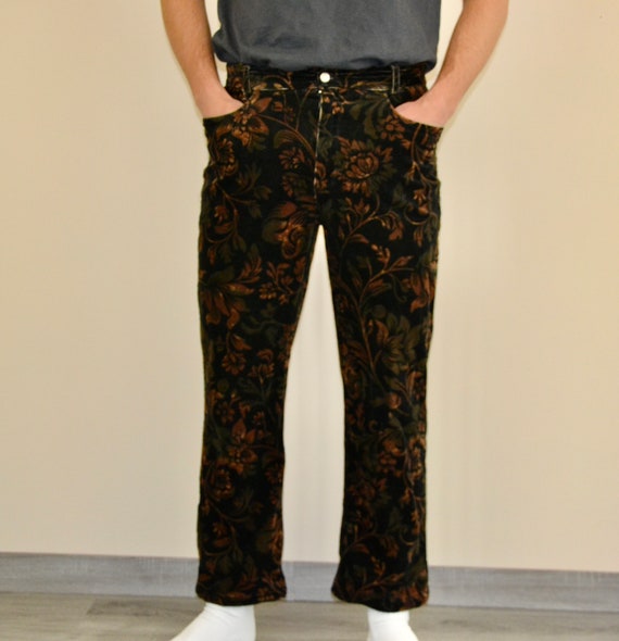Printed Flowers Corduroy Pant Printed Flowers Corduroy Pant