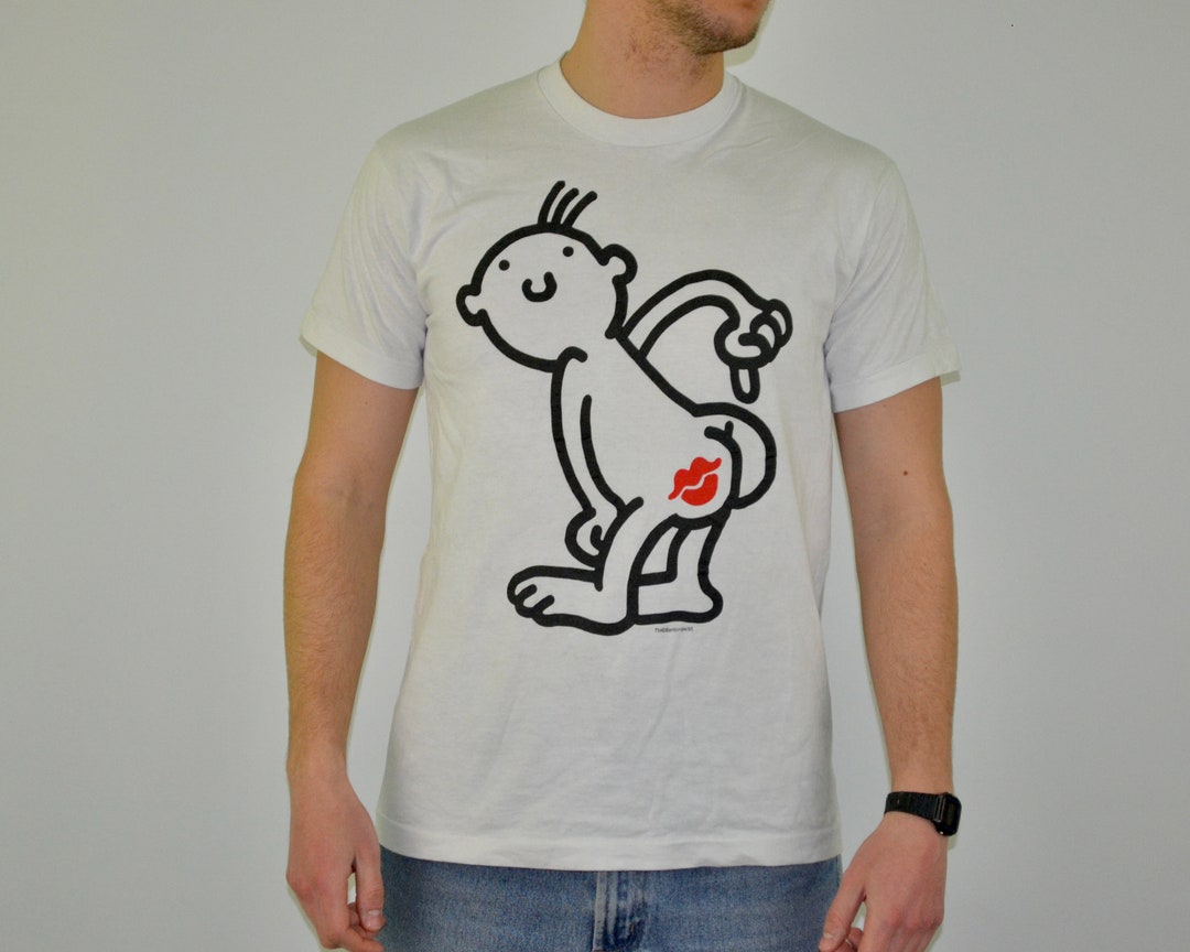90s Vintage Jim Benton Shirt Size Large Vtg White Kiss My Ass Art Tee vtg Pop Art Shirt, Surrealism Tee, Modern Art Tee,caricature,cartoon - Etsy 90s Vintage Jim Benton Shirt Size Large Vtg White Kiss My Ass Art Tee vtg Pop Art Shirt, Surrealism Tee, Modern Art Tee,caricature,cartoon - Etsy