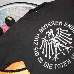 90s Vintage Die Toten Hosen shirt size X Large vtg black punk rock tee Bis zum bitteren Ende promo Sz XL (deutsch, german punk)