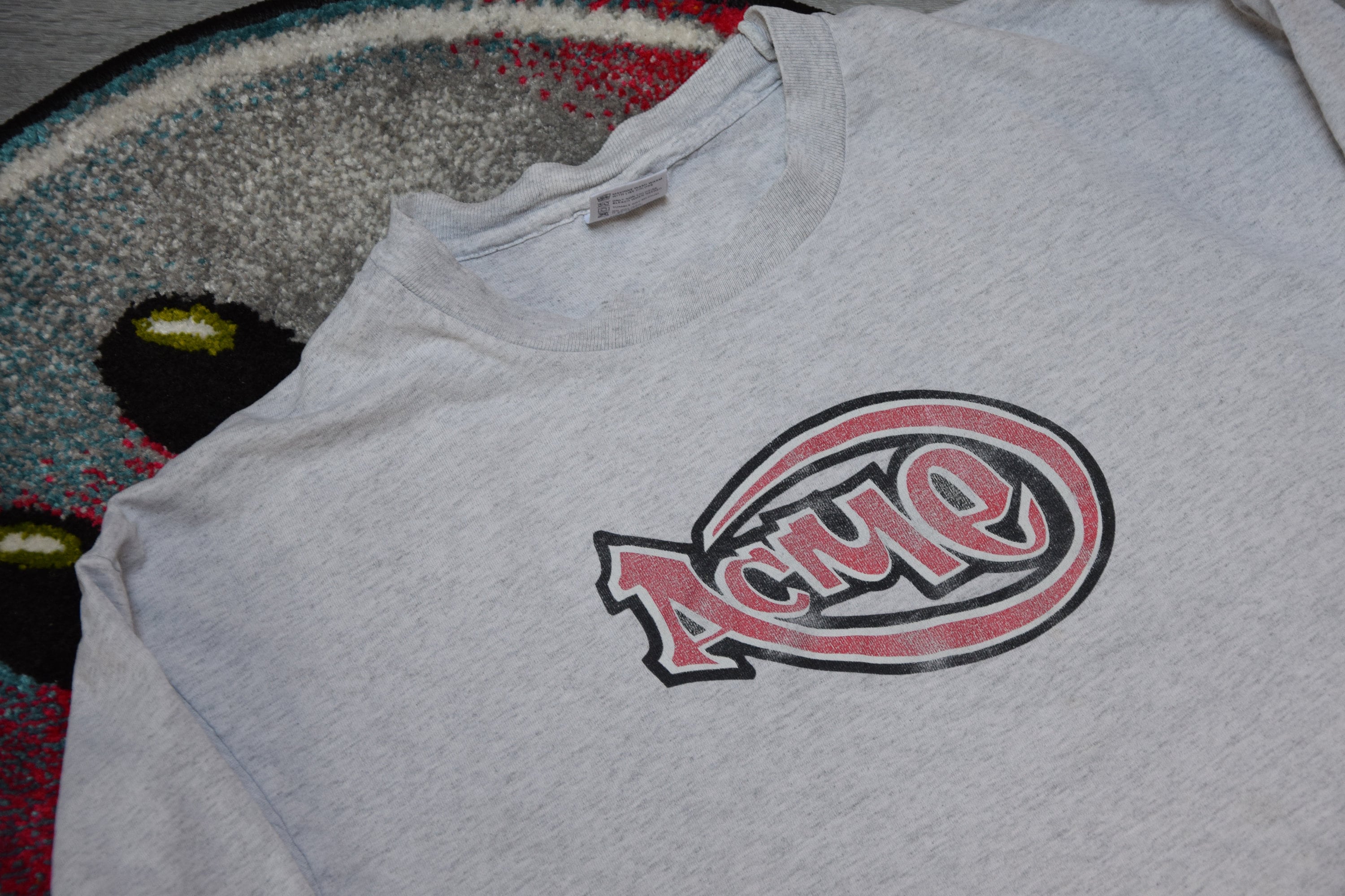 90s Vintage Acme Skateboarding Shirt Size X Large Vtg Gray