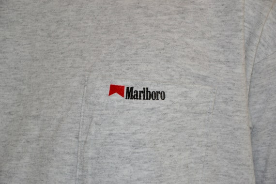 90s vintage Marlboro shirt Size XL vtg gray cowbo… - image 3