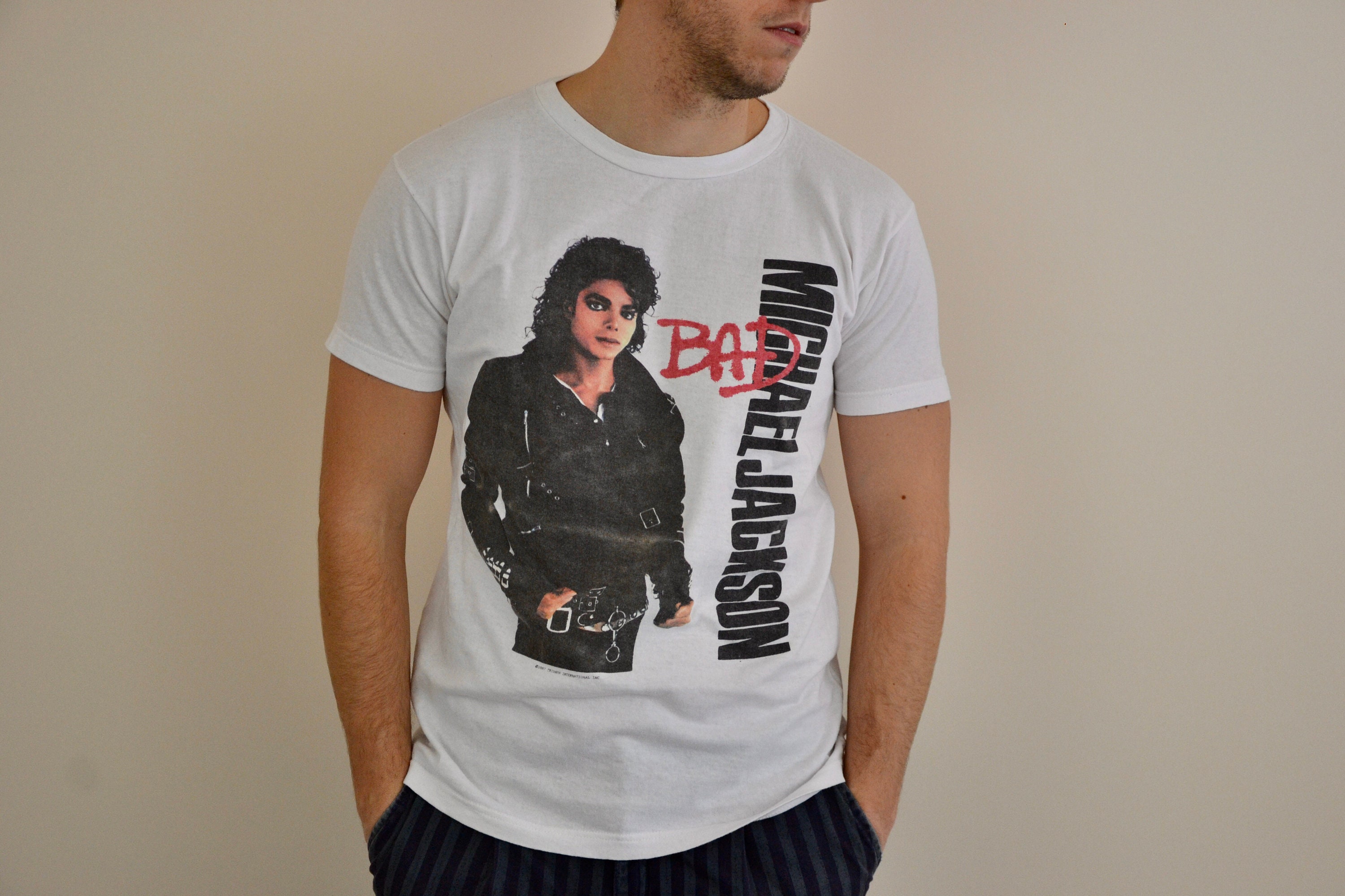 Vintage Michael Jackson 1988 Bad World Tour T-Shirt Black