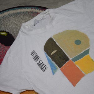 80-tals vintage Steps Ahead-skjorta, storlek Large, vintage vit jazz fusion band-t-shirt, NYC-turné, storlek L (vintage rockskjorta, vintage musik-t-shirt)