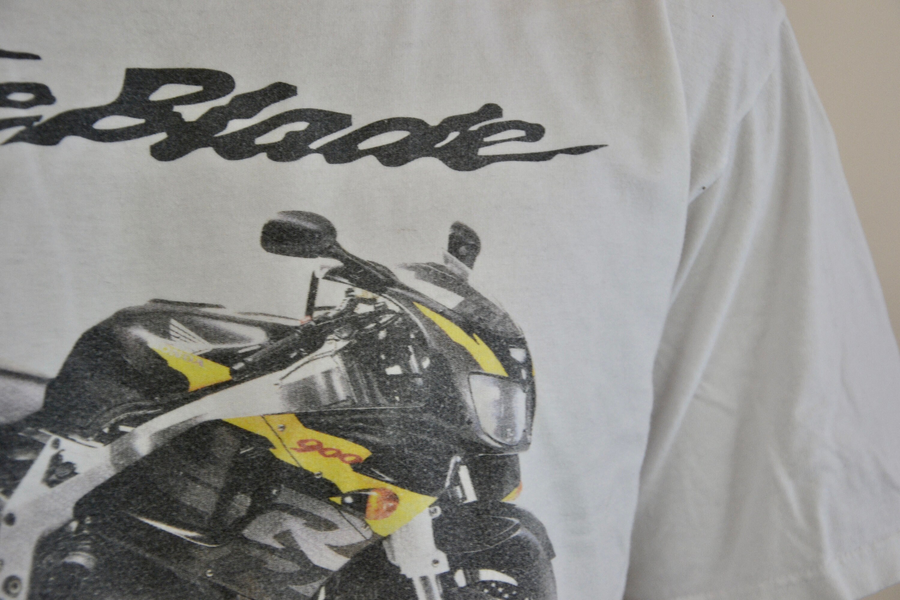 Tシャツ・カットソー HONDA MOTORCYCLE Fire Blade Tshirt White 韓国Honda Motorcycle】Honda Racing Fire Blade T-shirt (HONDA