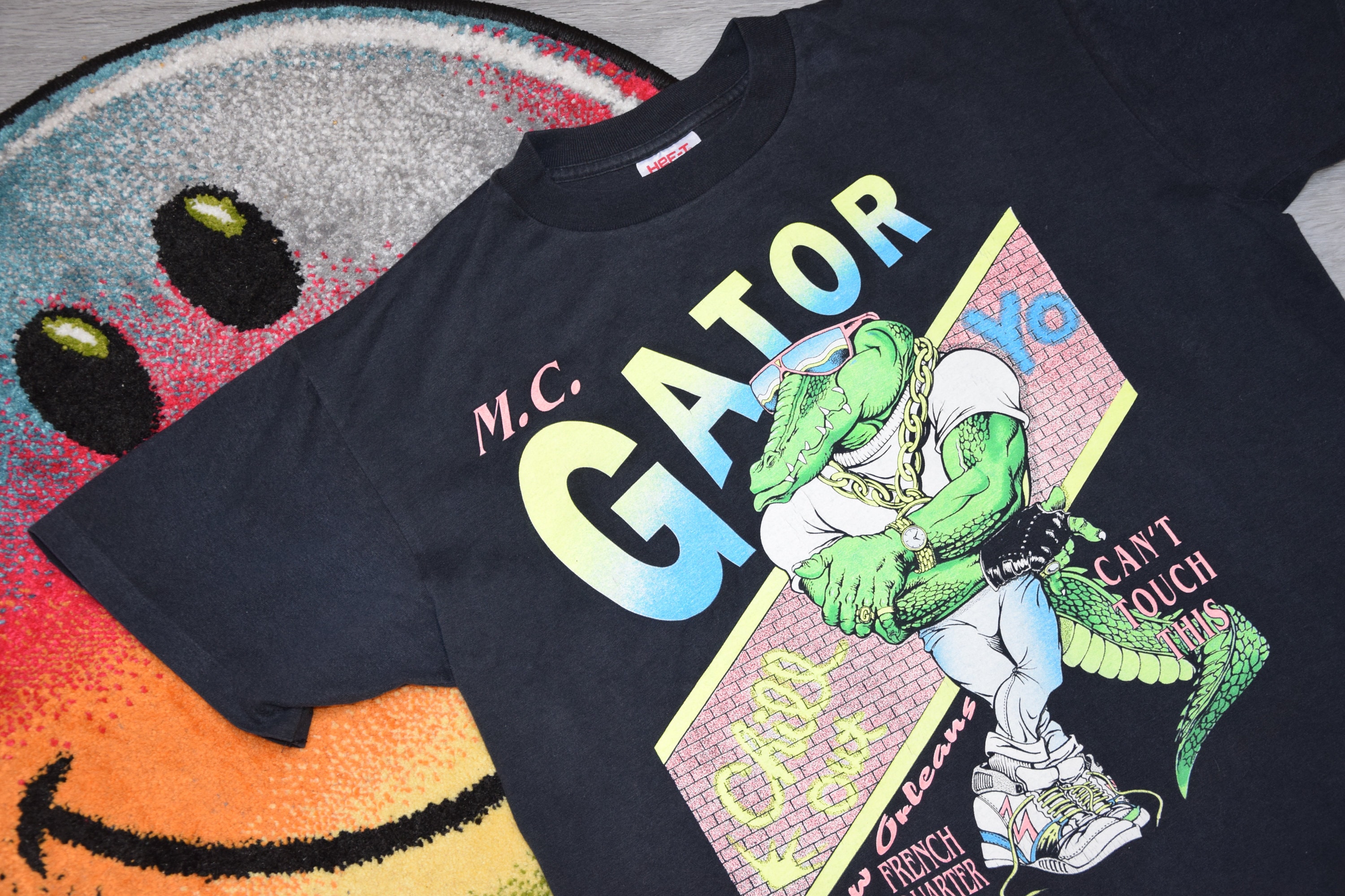 90s Vintage MC Gator Shirt Size Large Vtg Black You Can't Touch