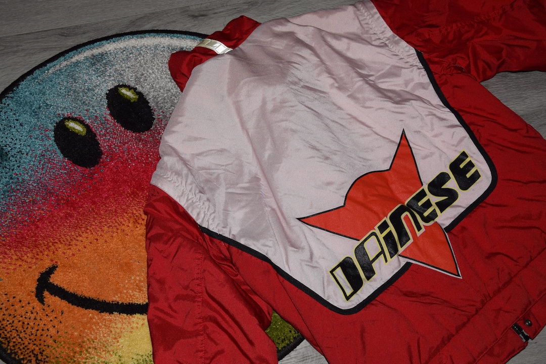 90s Vintage Dainese Jacket Size Large Vtg Red Motocross MS RACING