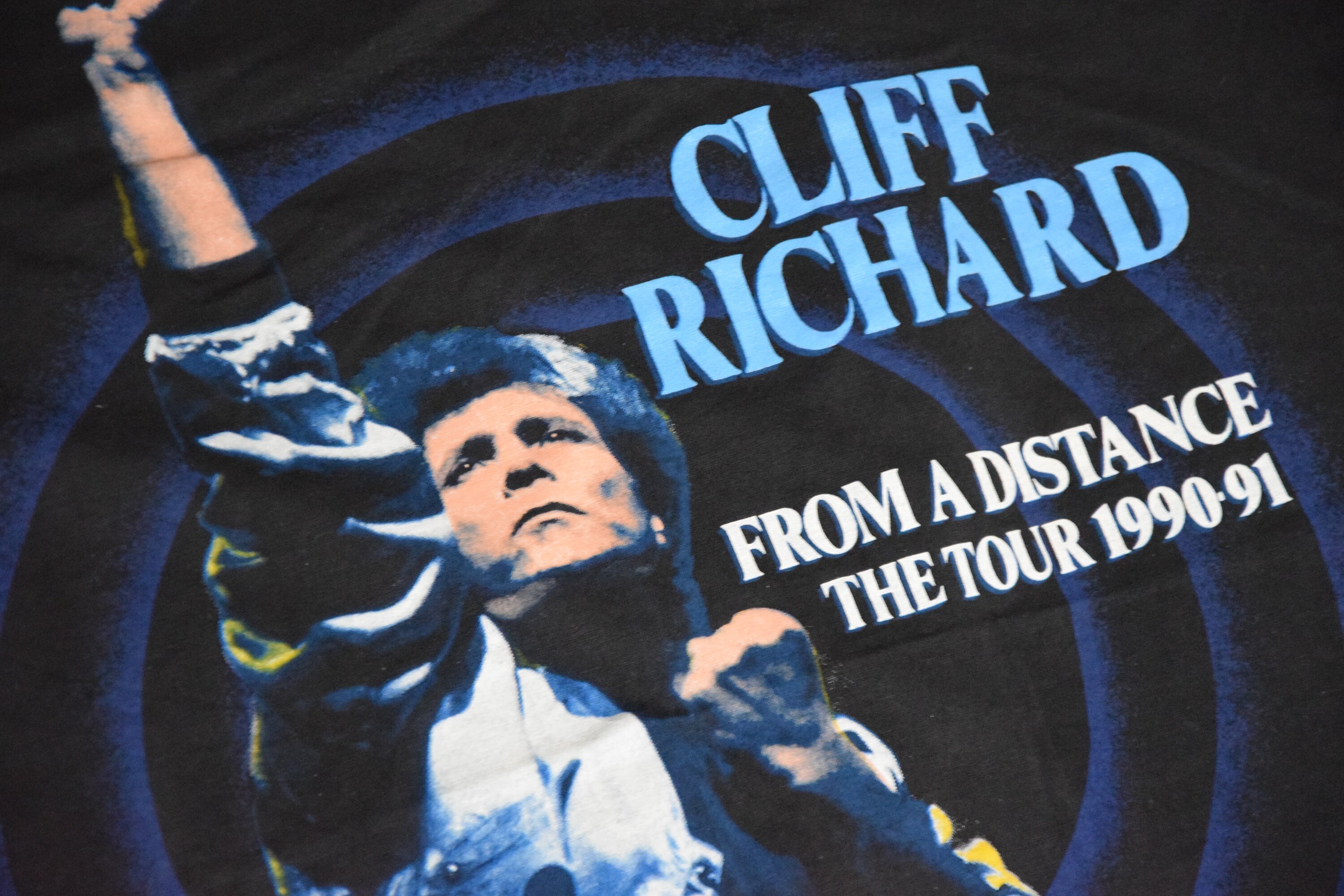 90s Vintage Cliff Richard Shirt Size Medium Vtg Black From a