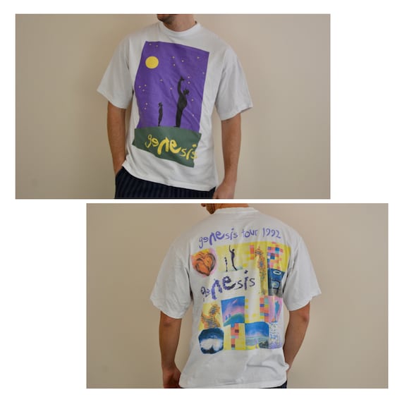 90s Vintage Genesis Shirt Size X Large Vtg White Progressive Rock 