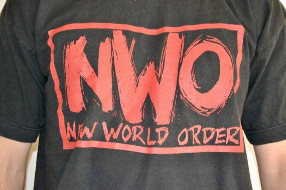 90s vintage NWO shirt size XL vtg black New World… - image 2