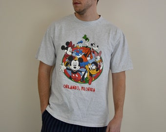 90s vintage Disney shirt Size X Large Vtg white Mickey Mouse Florida tee Sz XL (90s fashion, nostalgic shirt, Disney World)