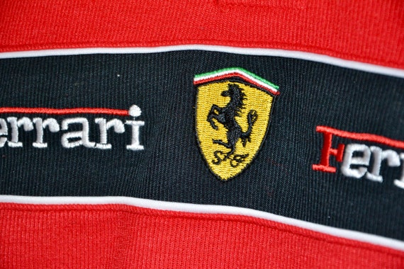 90s vintage Ferrari polo Size XX Large vtg Red F1… - image 4