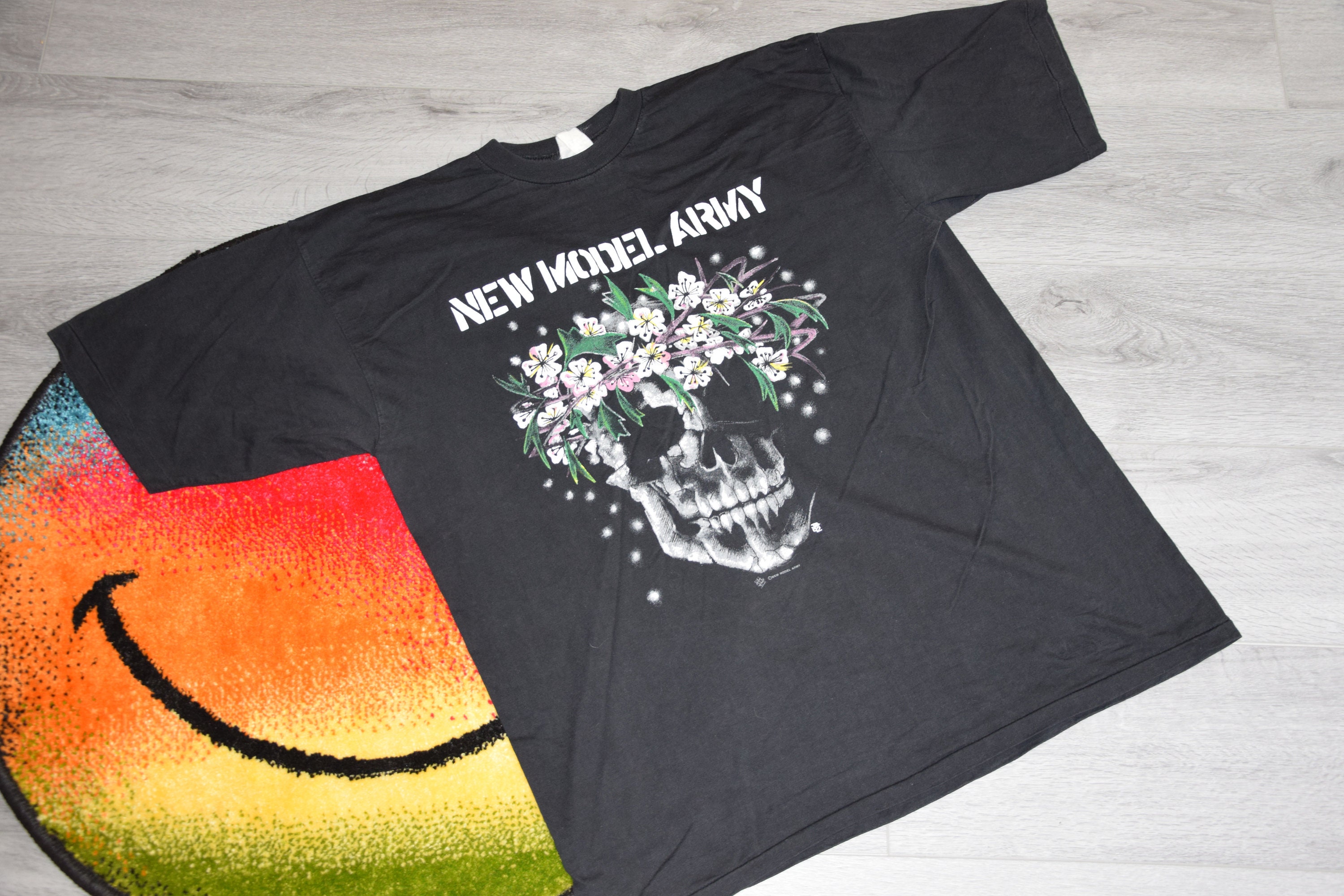 CottonFlag 90s Vintage New Model Army Shirt Size x Large Vtg Lords of Chaos Promo Single Stitch Rock Tee Sz XL Alternative Metal Shirt Vtg Band Shirt