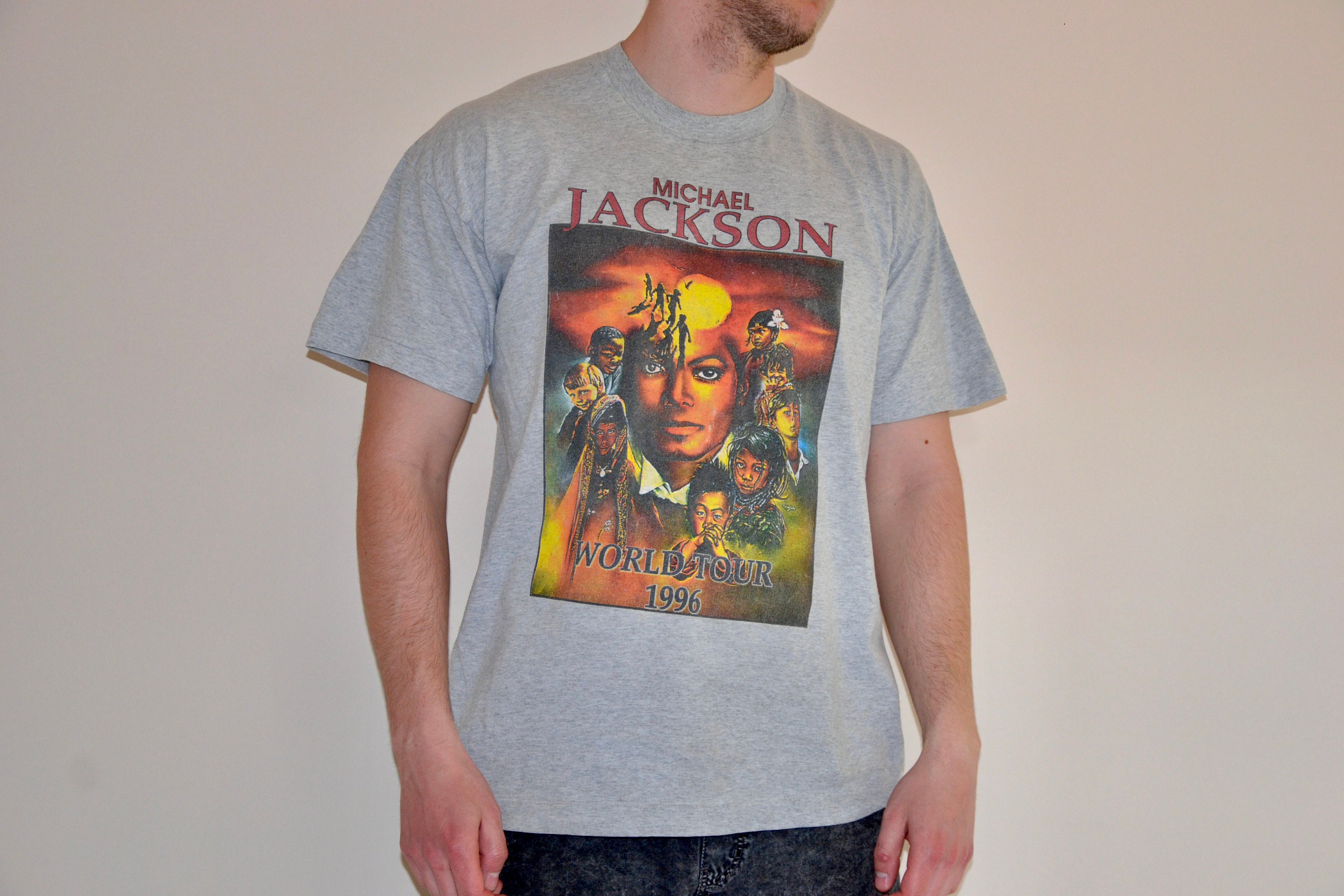 90s USA製　Michael Jackson ツアーTシャツ 90s Vintage Michael Jackson Shirt Size X Large Vtg Gray World Tour