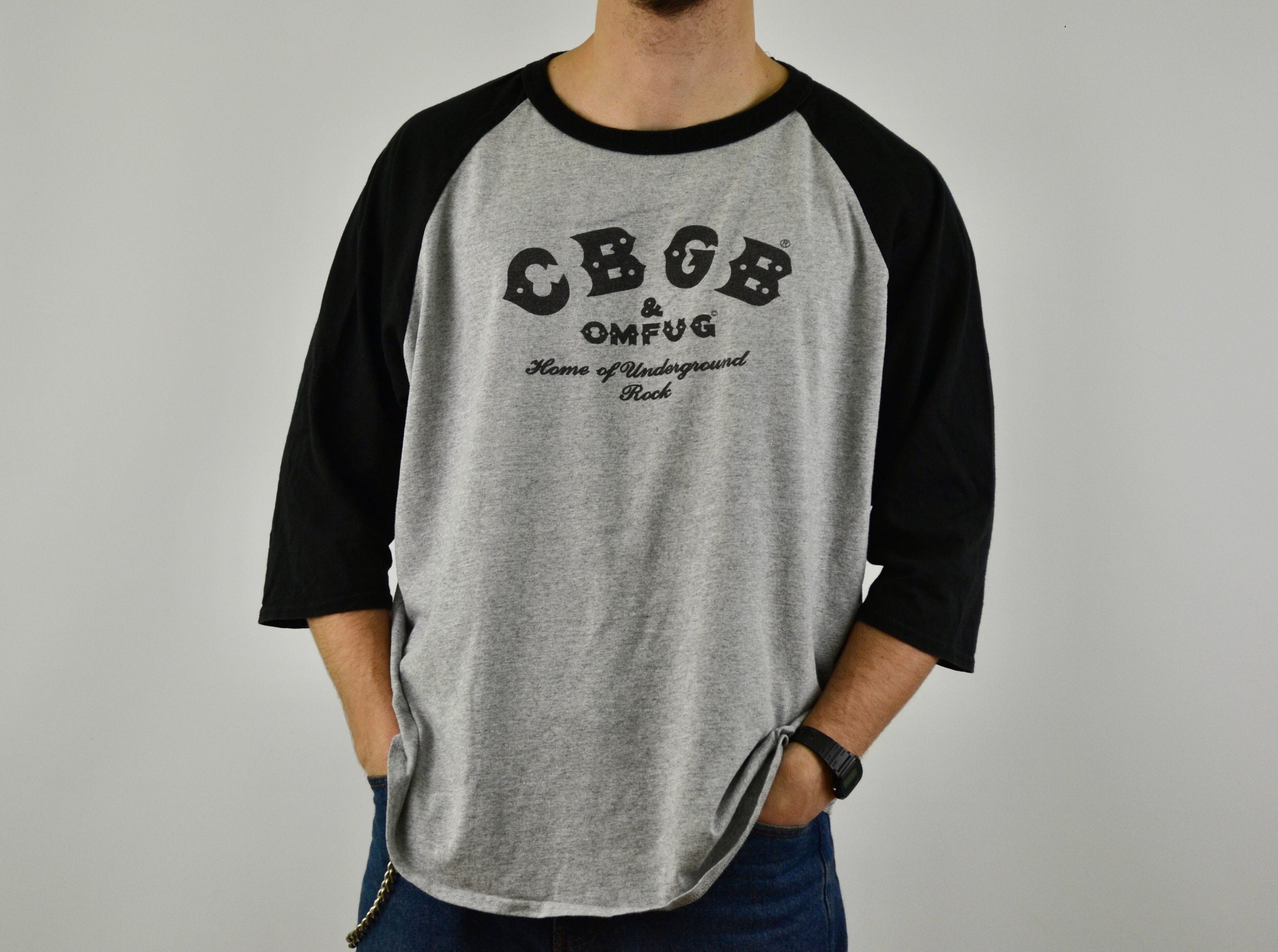 Vintage CBGB Shirt Size XXL Vtg Faded Gray Punk Raglan 3/4 Tee - Etsy