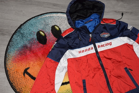 Vintage Honda Jacket Size Kids 12-13 Vtg Red Blue Racing Vintage Honda Jacket Size Kids 12-13 Vtg Red Blue Racing