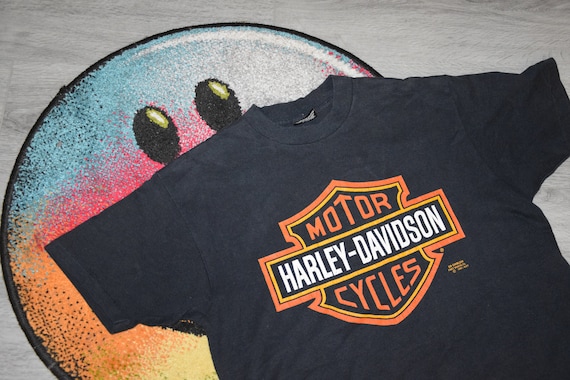 90s Vintage Harley Davidson Shirt Size X Large Vtg Black 3d Emblem 