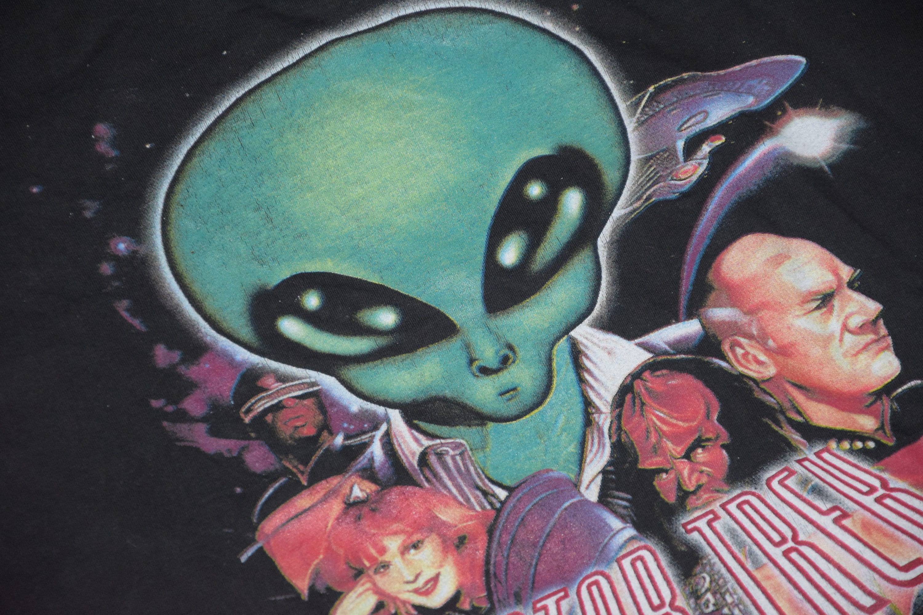 90s Vintage Alien Workshop Shirt Size X Large Vtg Black Star Trek