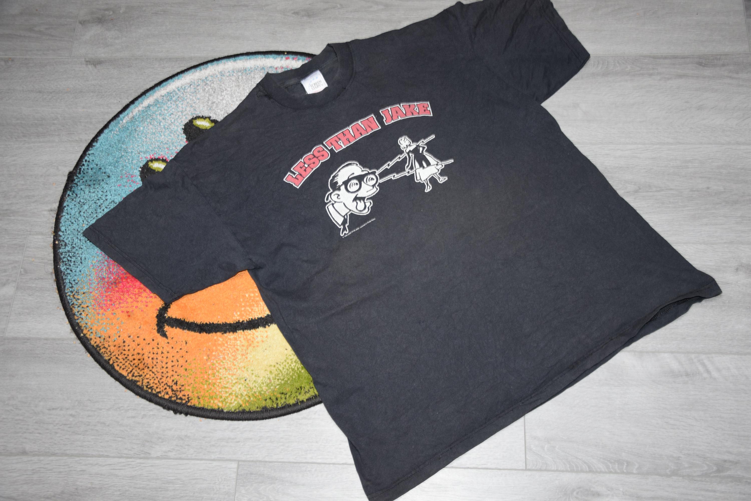 90s Vintage Less Than Jake Shirt Size X Large Vtg Faded Black Ska