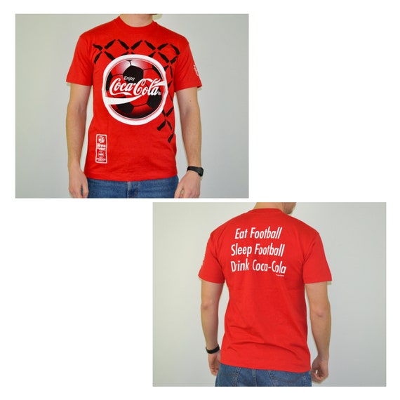 90s vintage Coca Cola shirt Size Medium vtg red s… - image 1