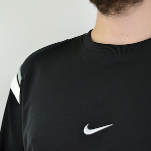 90s vintage Nike shirt Size XXL Vtg black center logo tee (vtg big swoosh, abstract shirt, basketball)