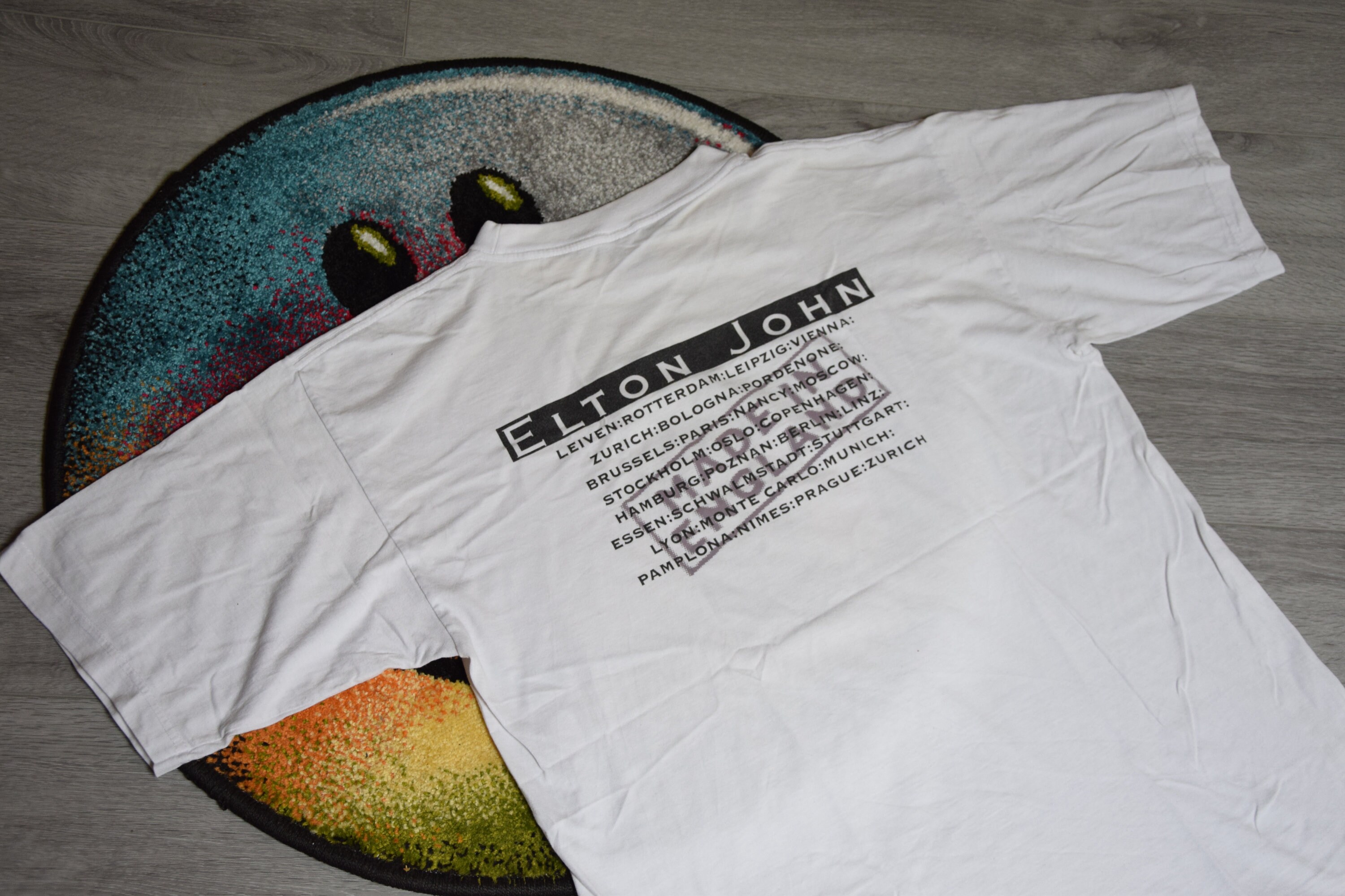 90s Vintage Elton John Shirt Size X Large Vtg White Made in