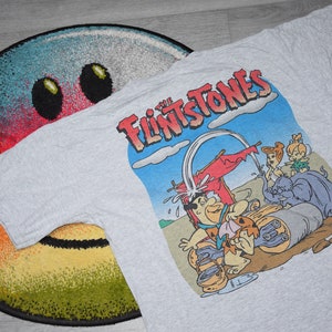 90s vintage Flintstones shirt Size X Large Vtg gray funny cartoon tee Sz XL